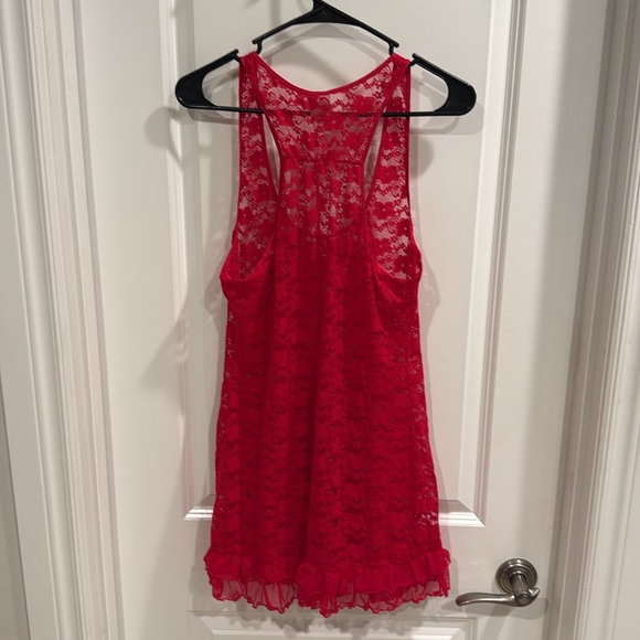 ♥️In Bloom Red Lace - Red Ruffle♥️Nightie♥️ - Picture 3 of 3